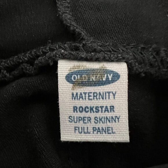 Old Navy Womens Maternity Rockstar Super Skinny Pull On Jeans Black 6 - Picture 8 of 9